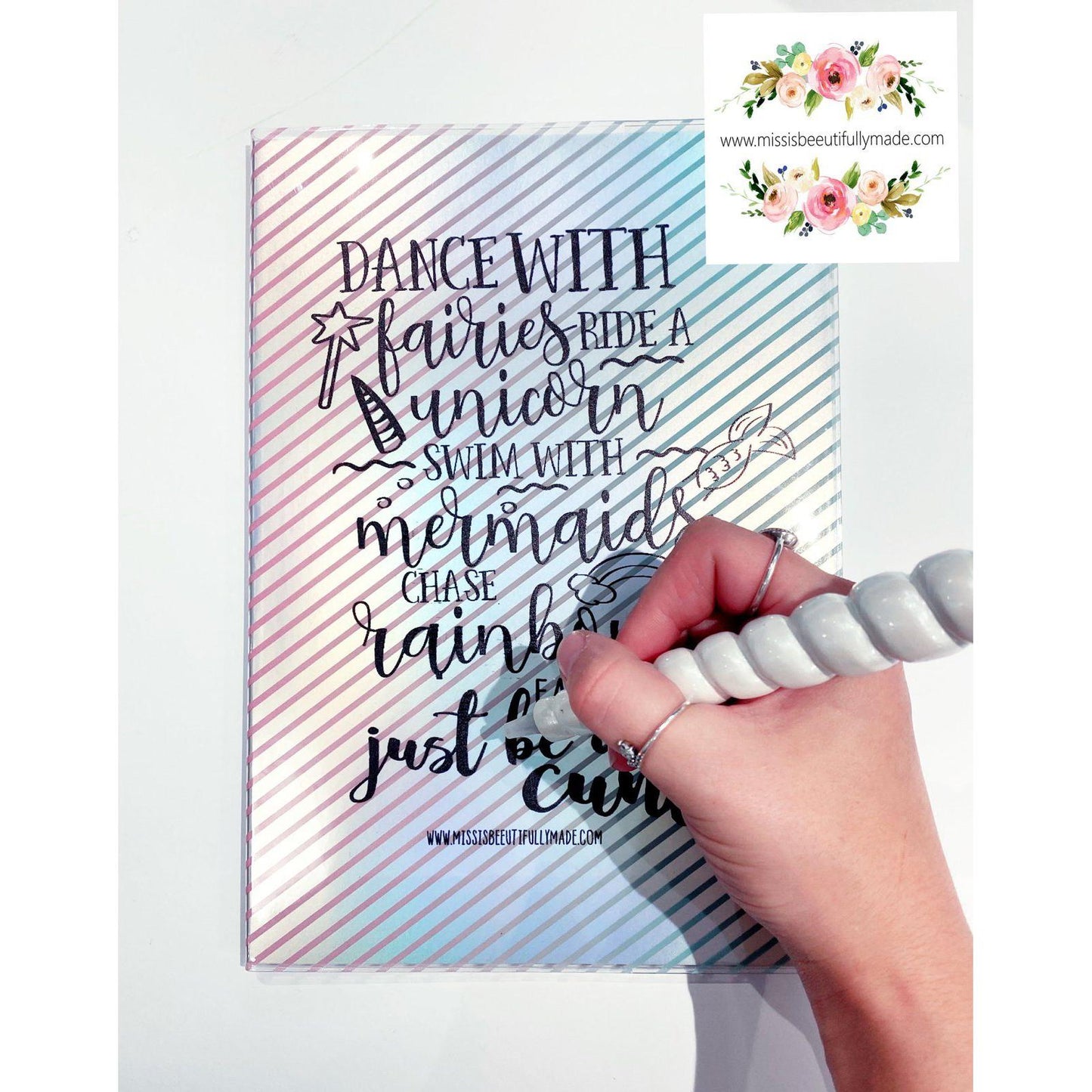 Iridescent notebook- Dance with fairies