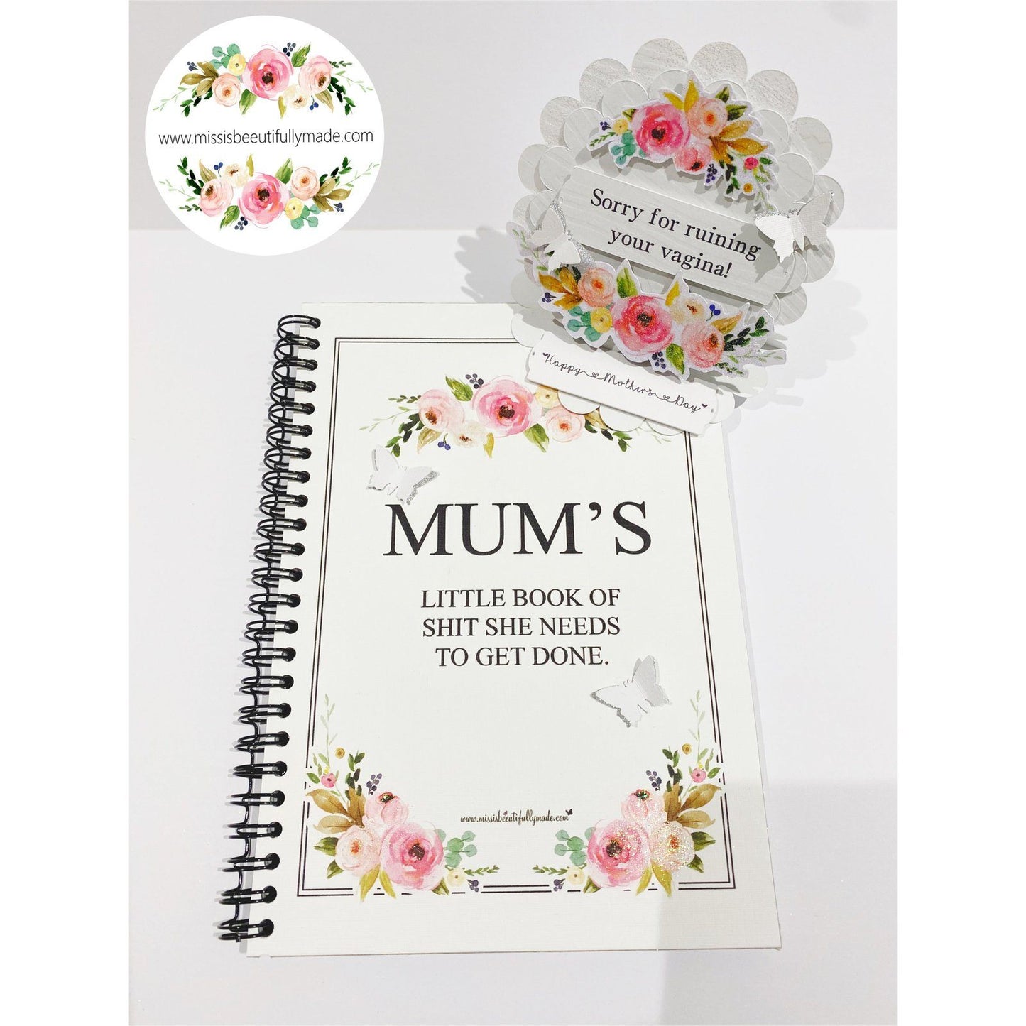 Mum’s Notebook - Little book of getting shit done ( floral )