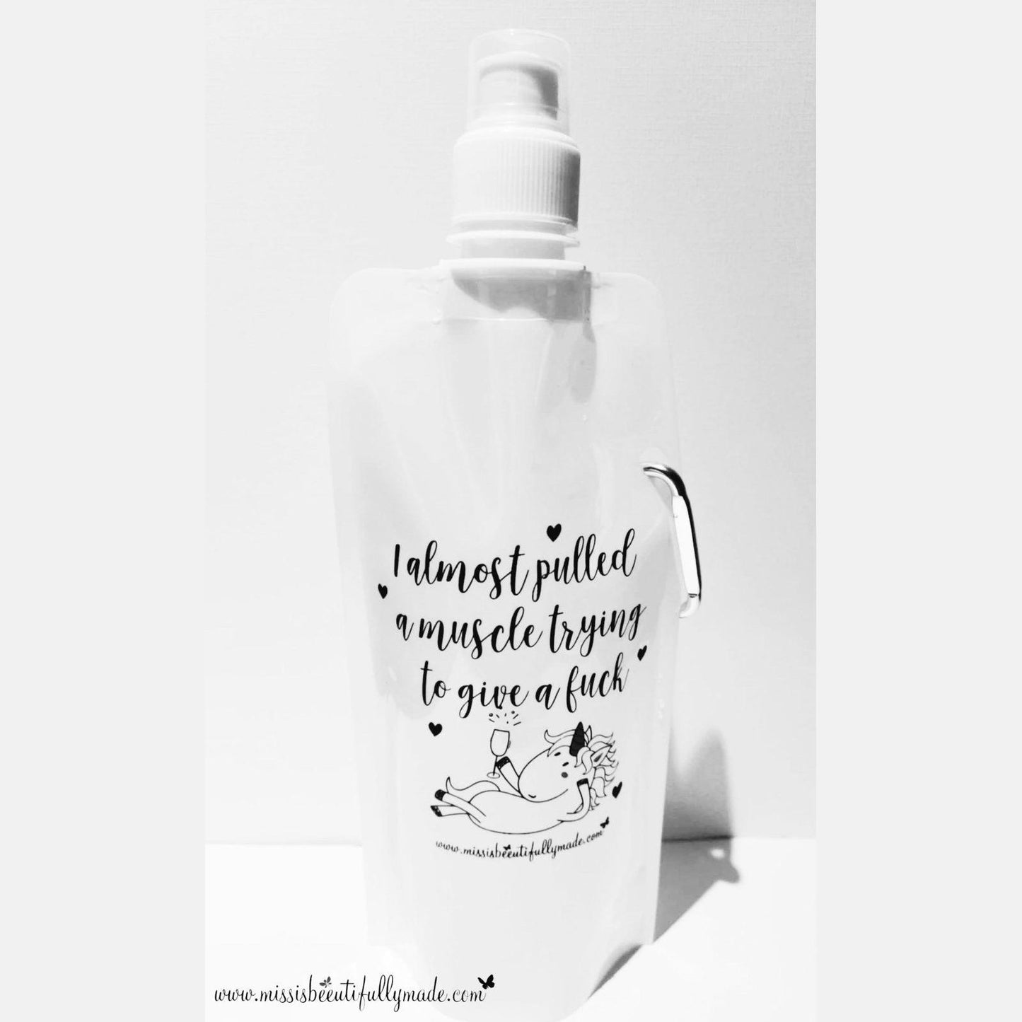 Water Bottle - I Almost Pulled A Muscle (foldable)