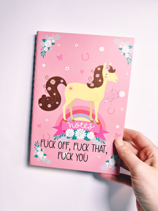 Seconds Notebook - Fuck Off Unicorn