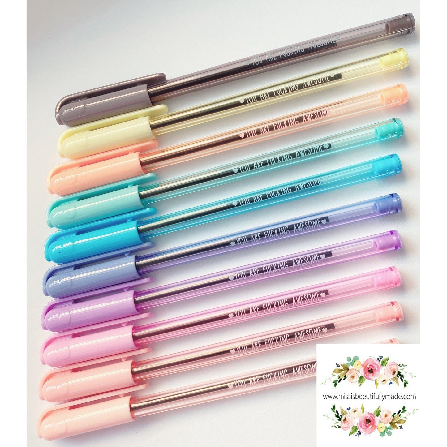 Rainbow Pens - You are fucking awesome (10 pack)