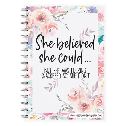 Cleaning Planner - she believed she could (floral)
