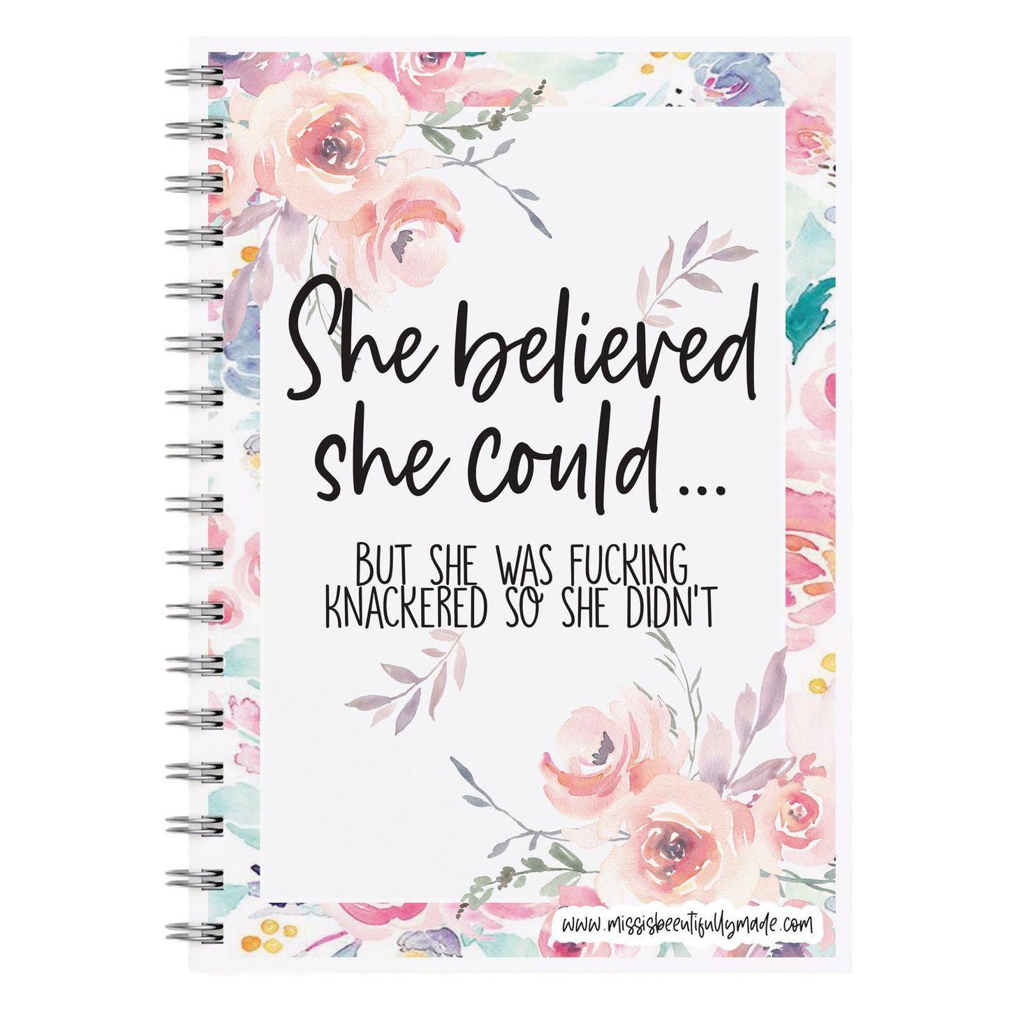 Cleaning Planner - she believed she could (floral)