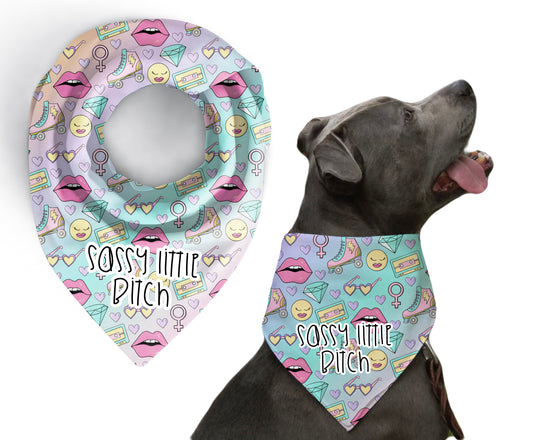 Dog Bandana - Sassy Bitch (retro design)