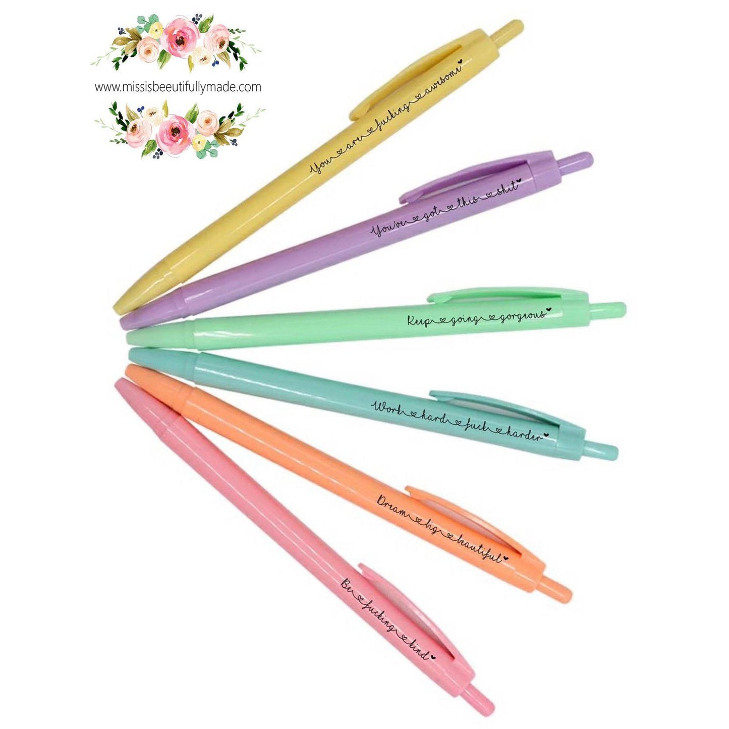 Rainbow Pen pack - Positivity Quotes