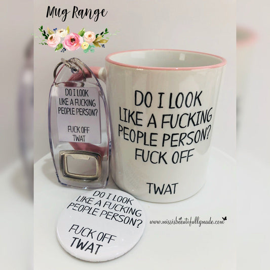 People Person Mug, Magnet & Keyring Set