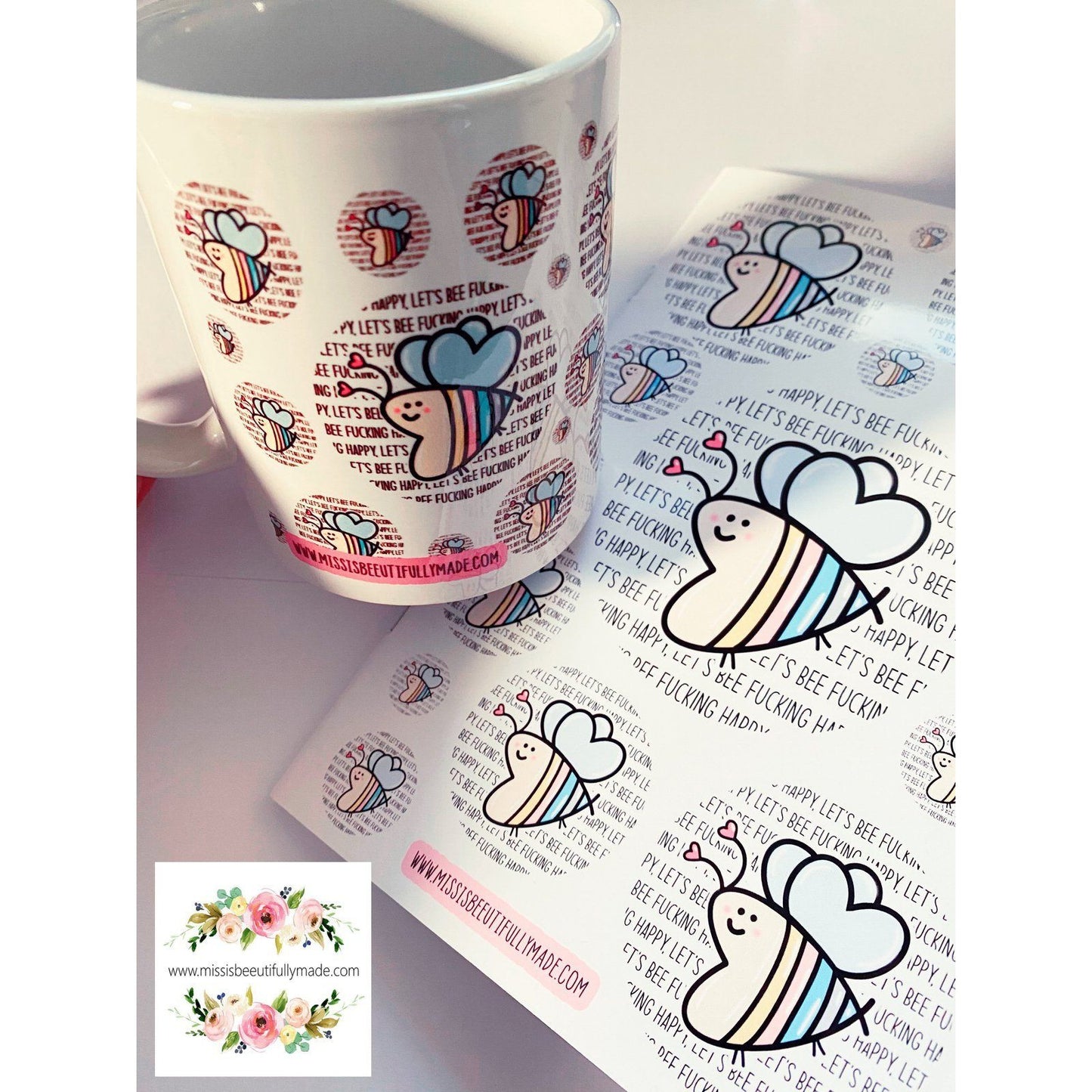 Let’s Bee Fucking Happy Bundle - Mug & Notebook