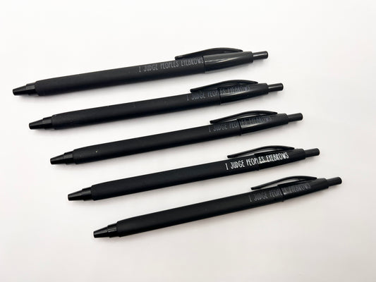 5x judge people’s eyebrows pens