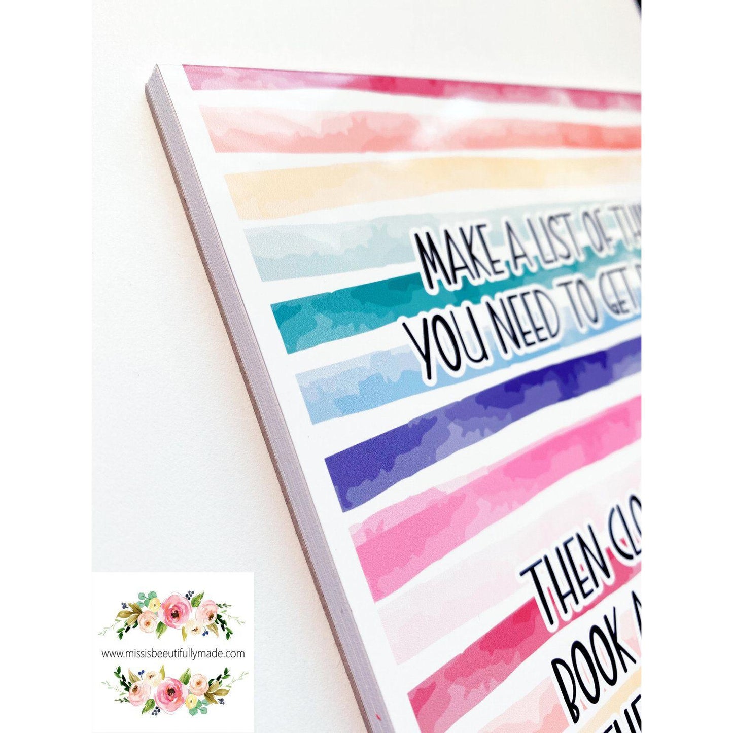 Notebook - Make a list of things to get done…. (rainbow)