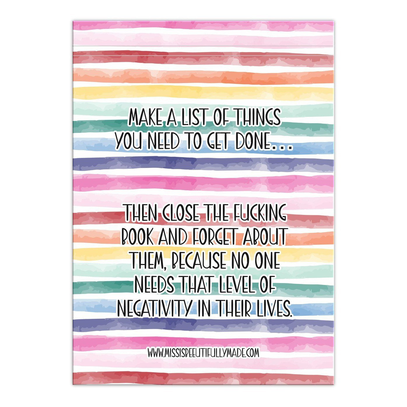 Notebook - Make a list of things to get done…. (rainbow)
