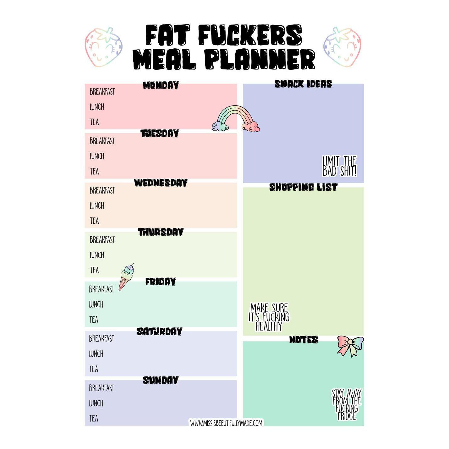 Digital Meal Plan - Fat fucker (Rainbow)