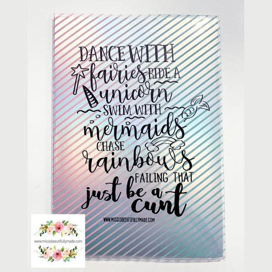 Iridescent notebook- Dance with fairies
