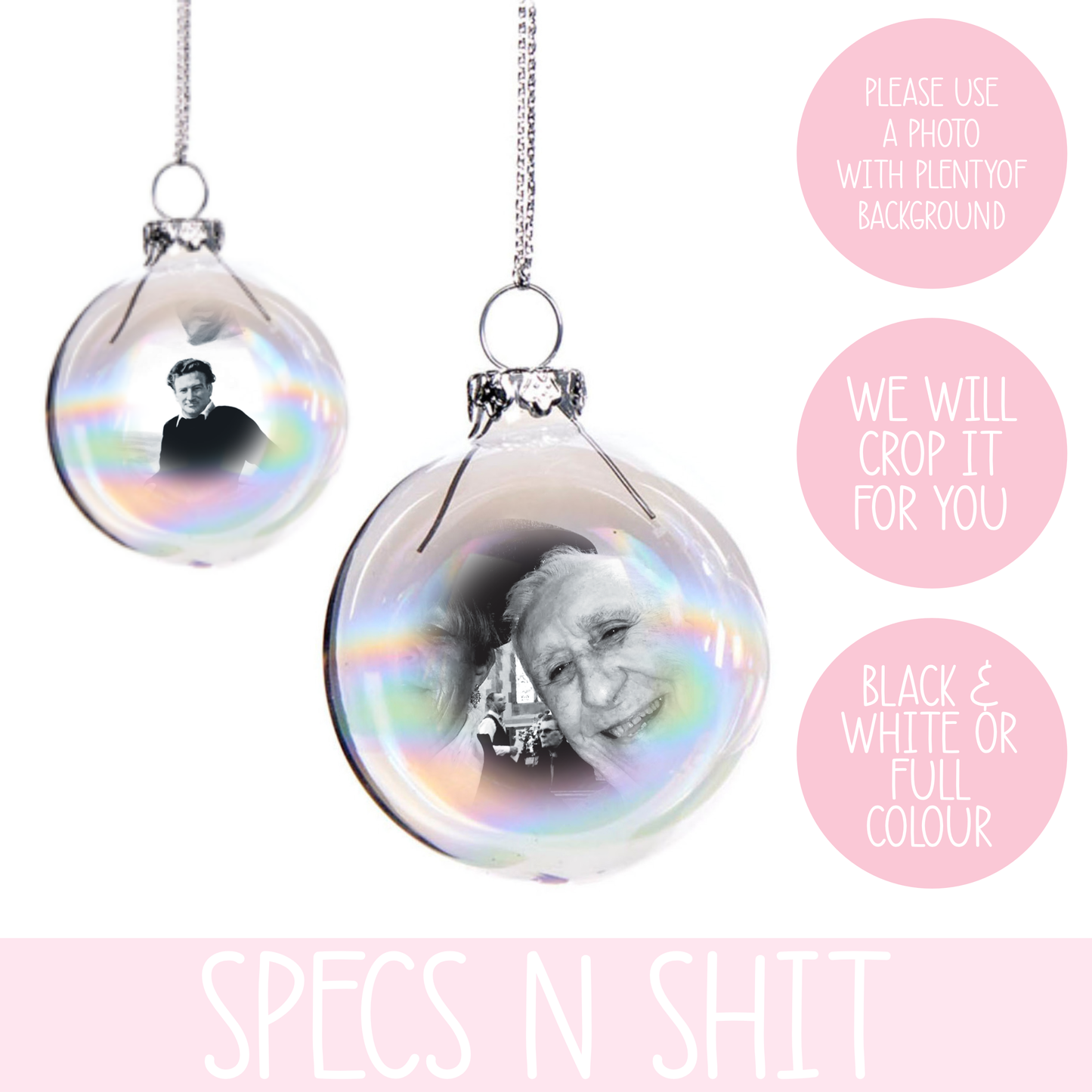 Iridescent Photo Bauble