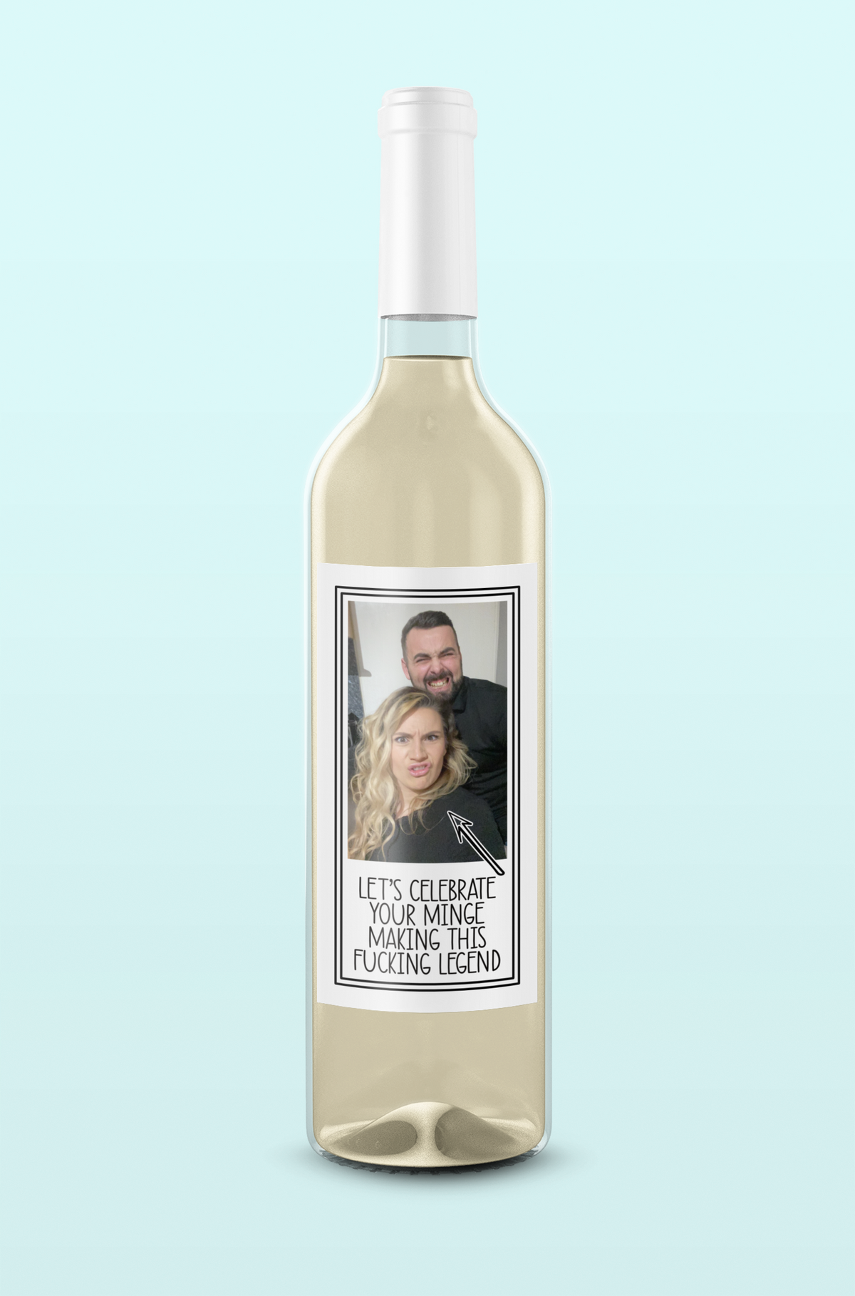 Sticker Minge Wine Bottle Sticker Label - Let's Celebrate Your Minge Making This Fuc ...